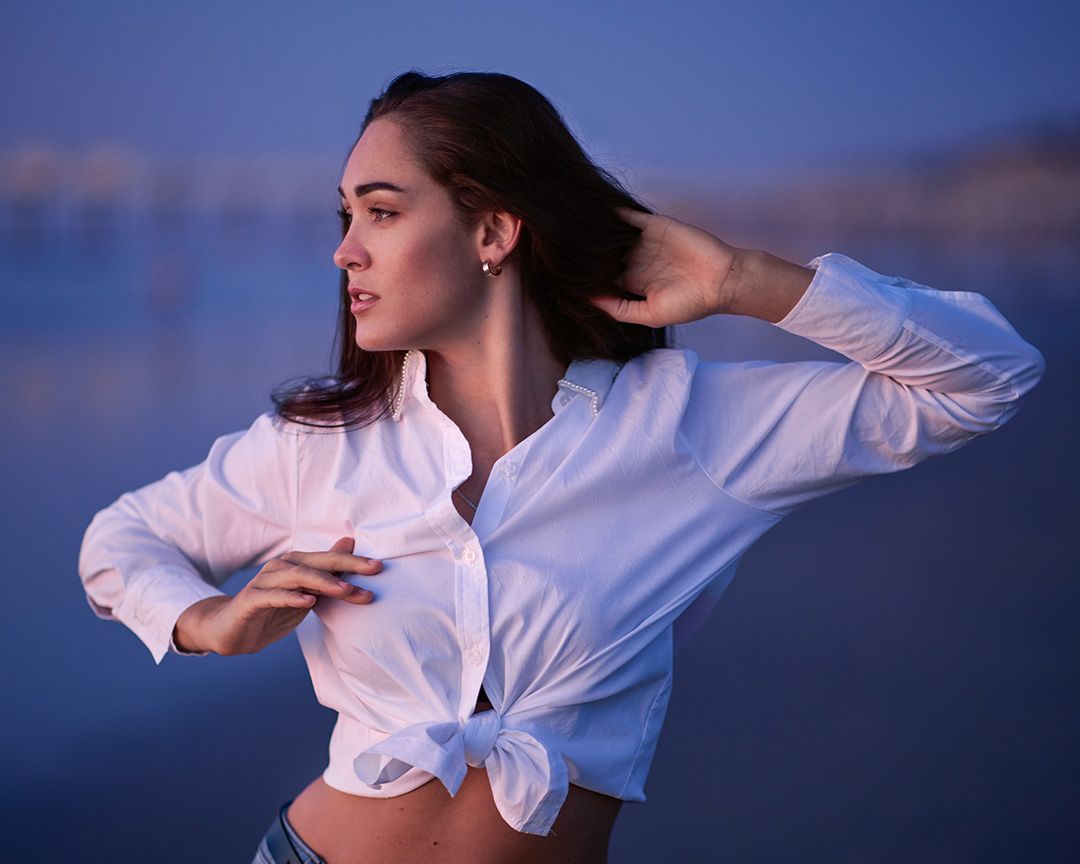 Fashionable portrait of model Anastasia
