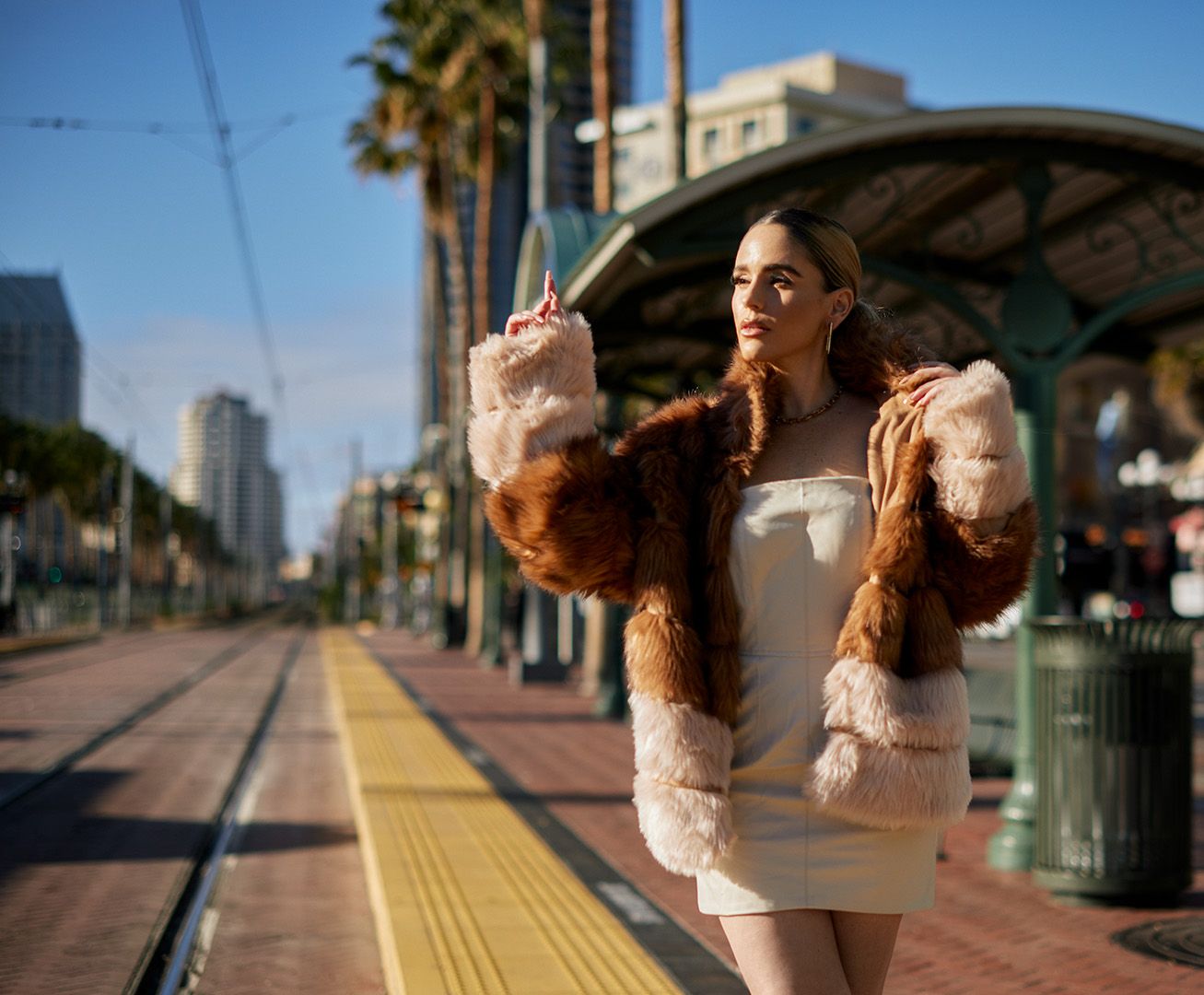 Stylish photoshoot with model Christina downtown SanDiego