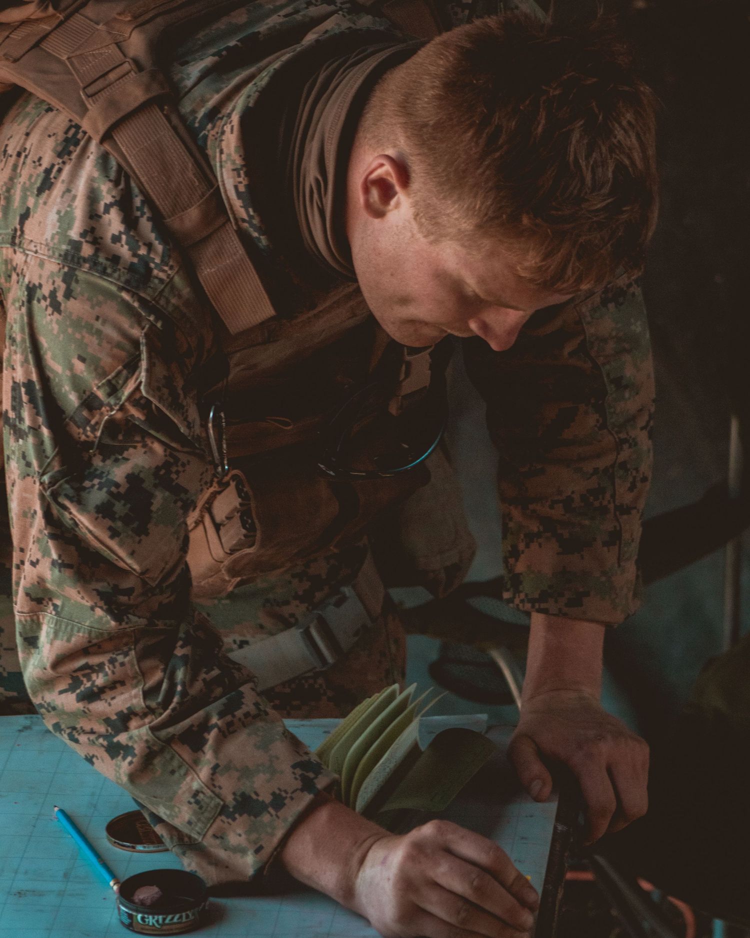 marine at work in the field