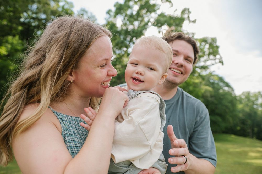A smiling, happy family photographed in West Georgia