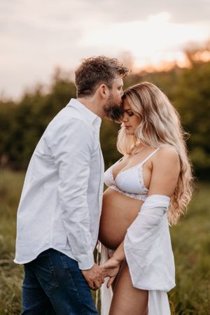 gorgeous maternity photoshoot with partner - Lifestyle family photography from a family photoshoot in shrewsbury
