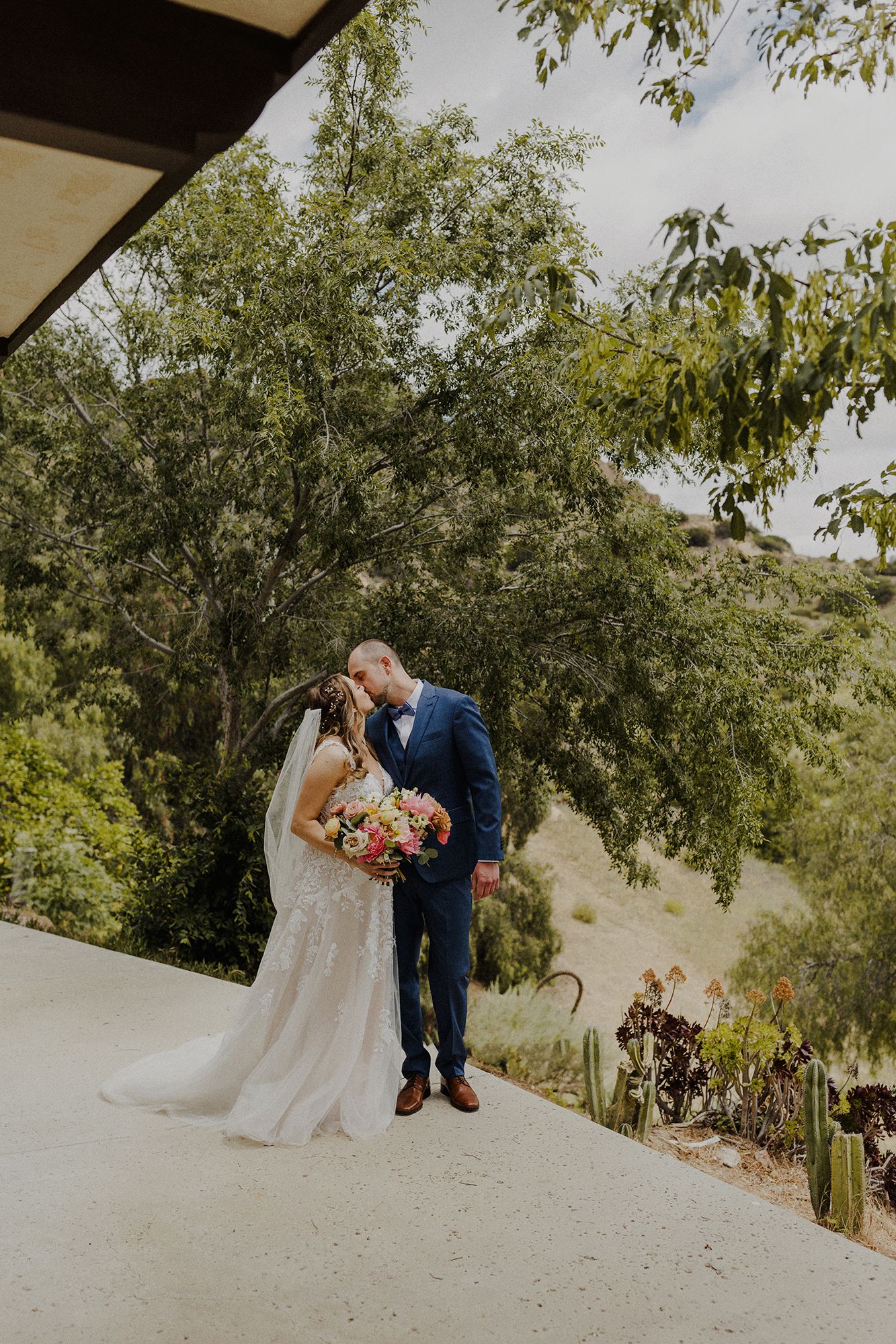 E Noelle Photography in-home wedding in Hidden Hills Los Angeles, portraits after first look