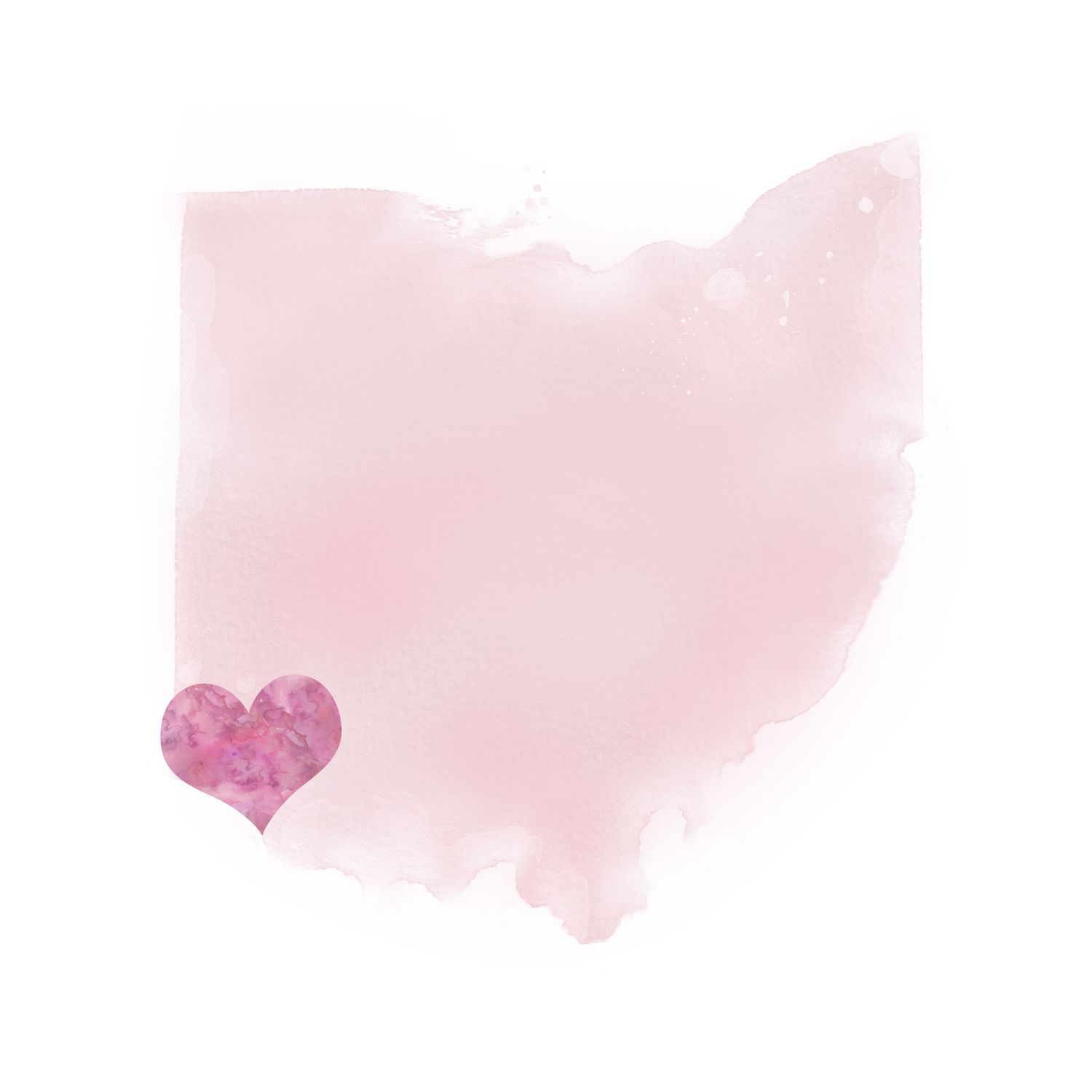 pink ohio heart on cincinnati