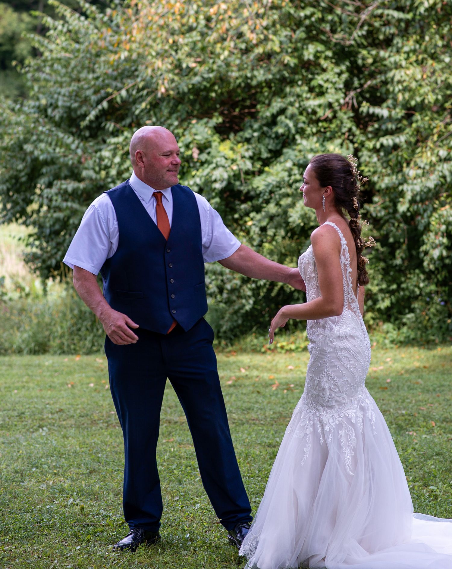 Dad wants one more hug before you walk down the aisle.