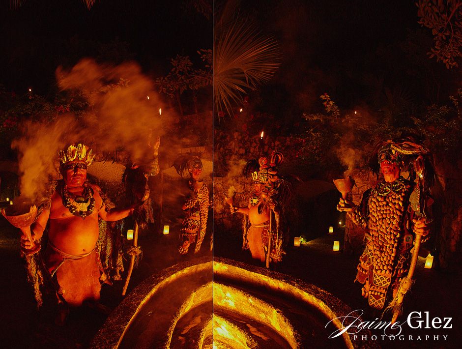 Mayan ceremony at Xcaret
