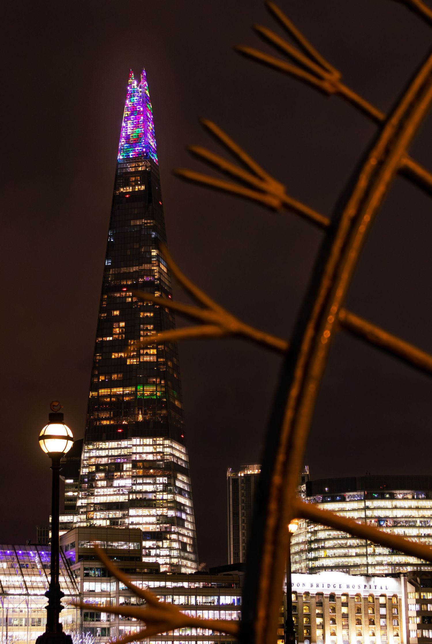 The Shard London, Night photo by Kush Rattan Photography by London Bridge River Thames