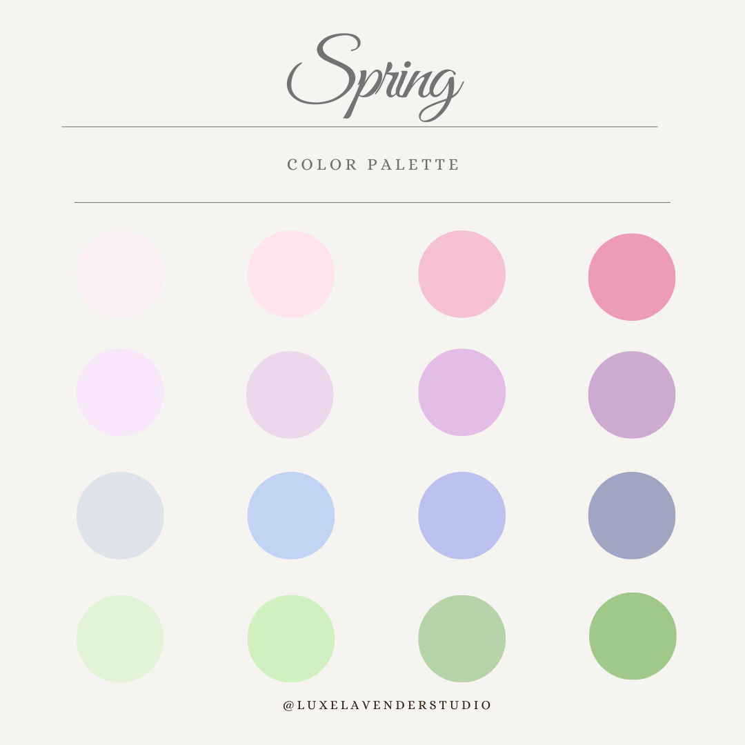 Spring color palette on what to wear for your photo session