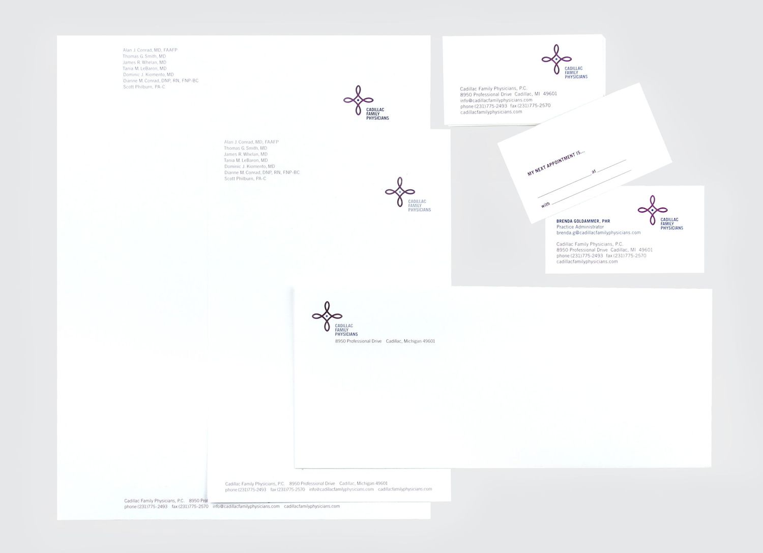 Cadillac Family Physicians stationery