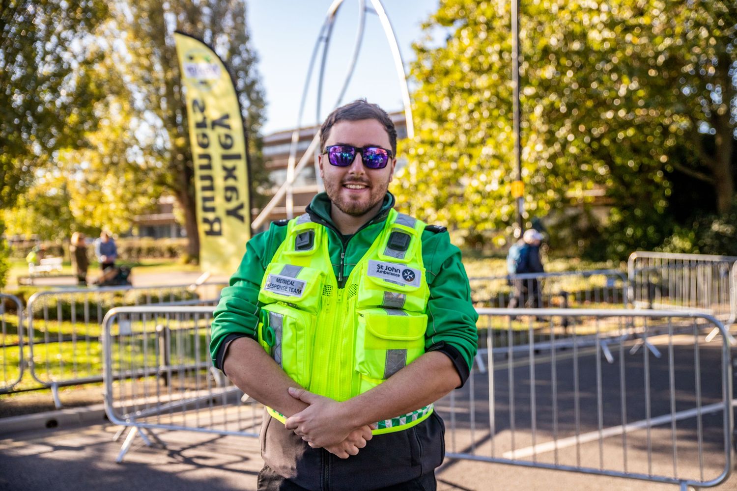 An In-the-moment portrait of a volunteer
