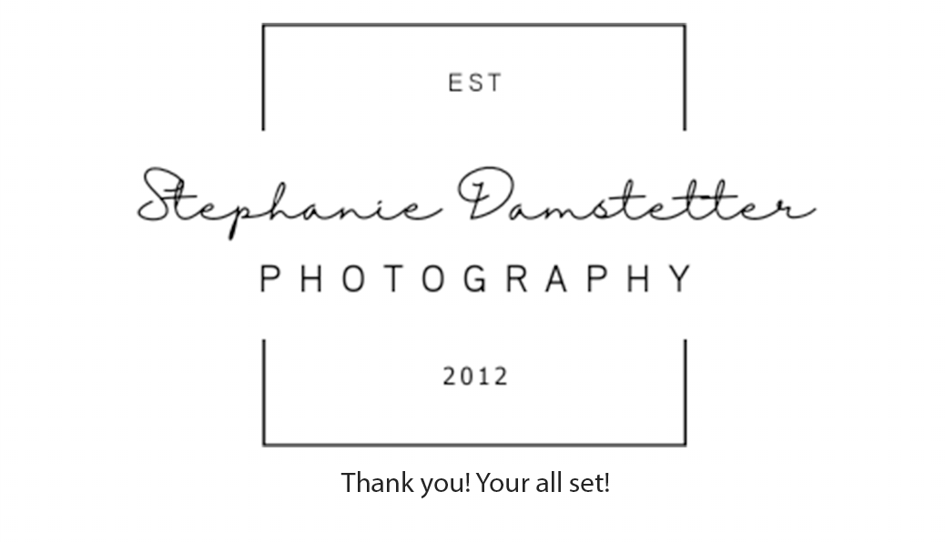 Clean and minimalist photography business logo in black and white with established date of 2012.