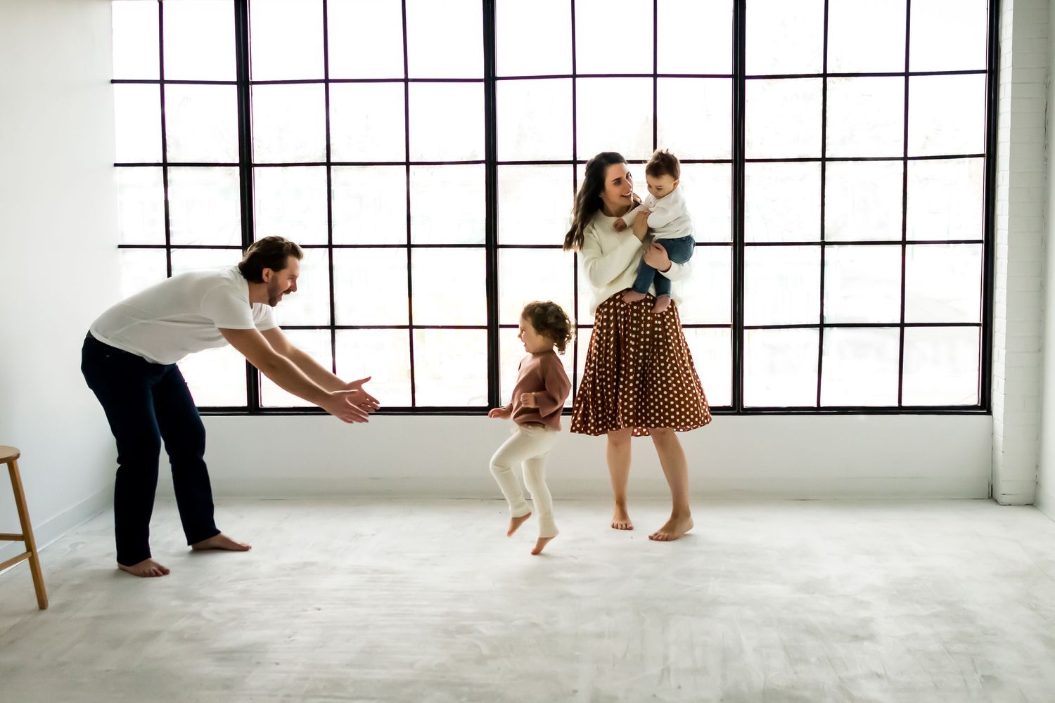 Authentic studio family photos by Calgary family photographer, Love & Sunshine Photography,