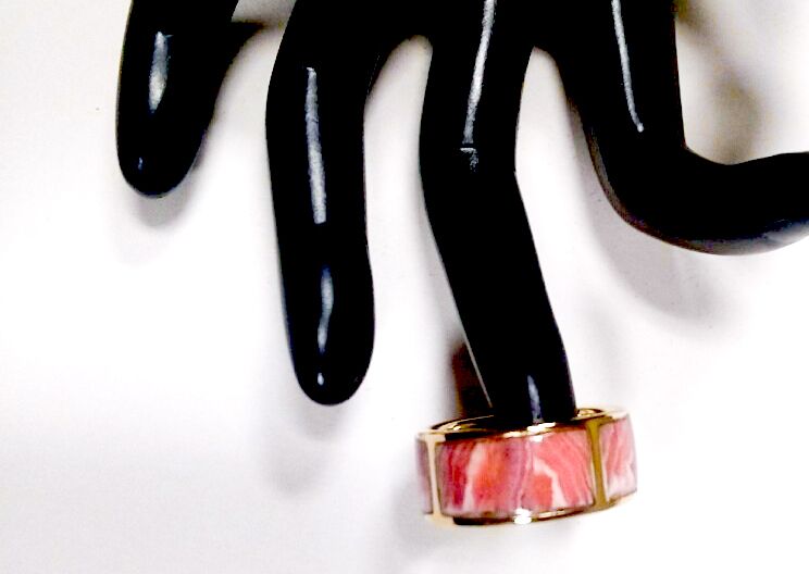 Men's Ring Rhodochrosite & Gold JHRM Jewellery