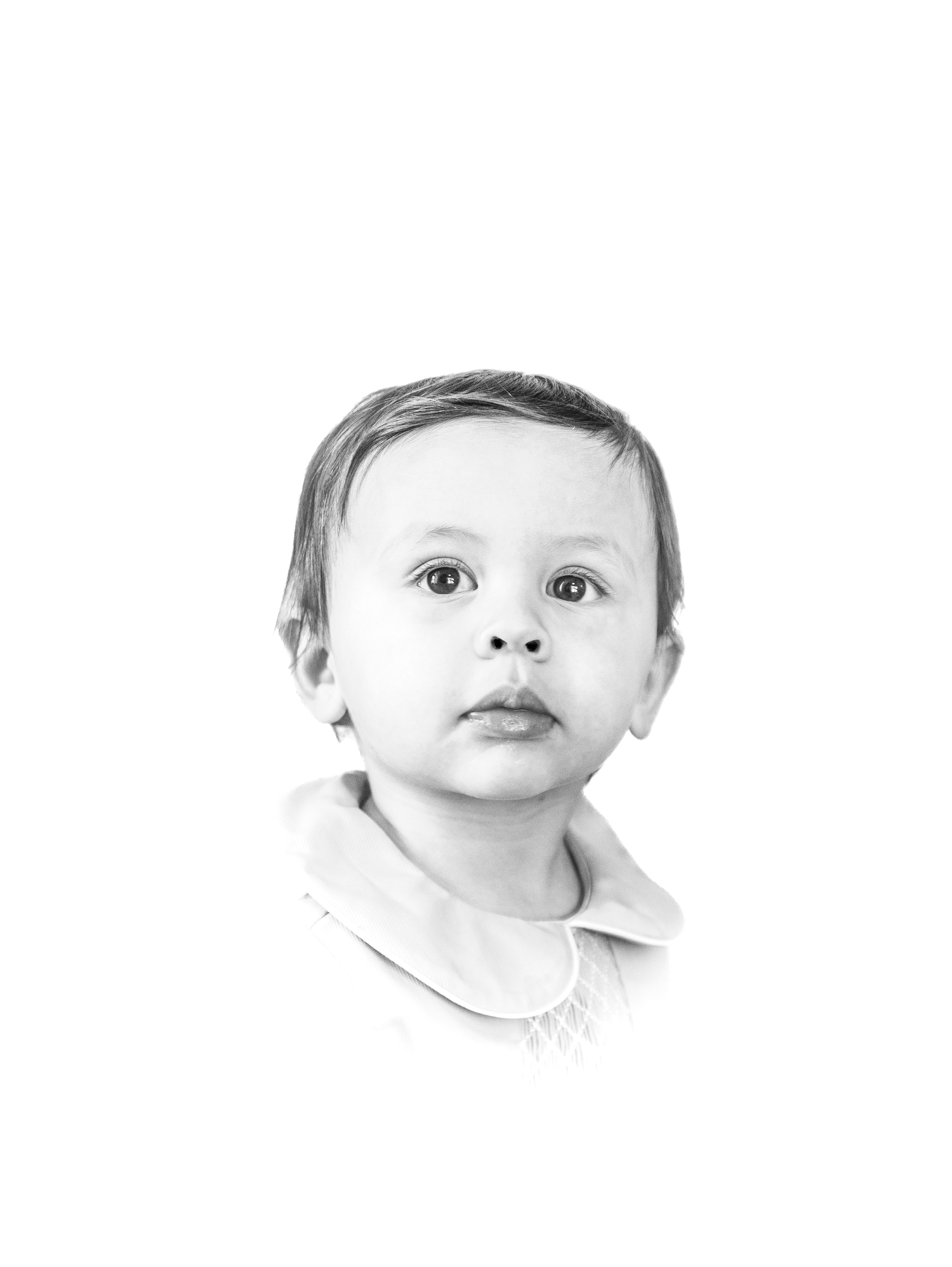 black and white heirloom child portrait