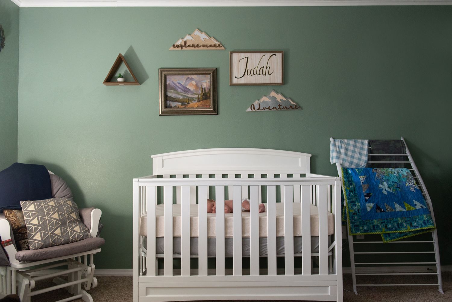 In-home lifestyle newborn family photo session by Wichita photographer