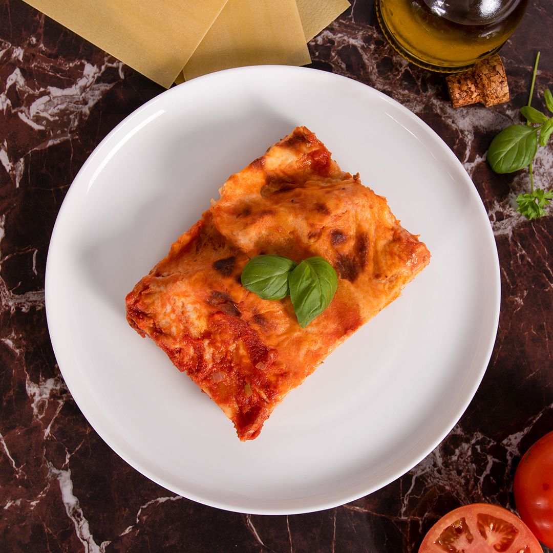 Food photography of Italian pasta and fresh ingredients dish in sydney, lasagne