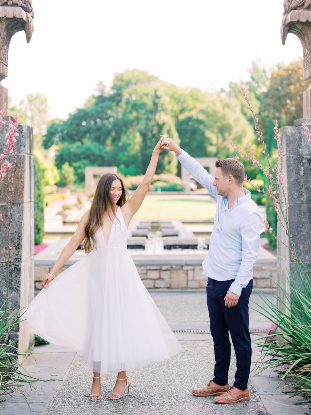 Couple Twirling - Dallas Arboretum