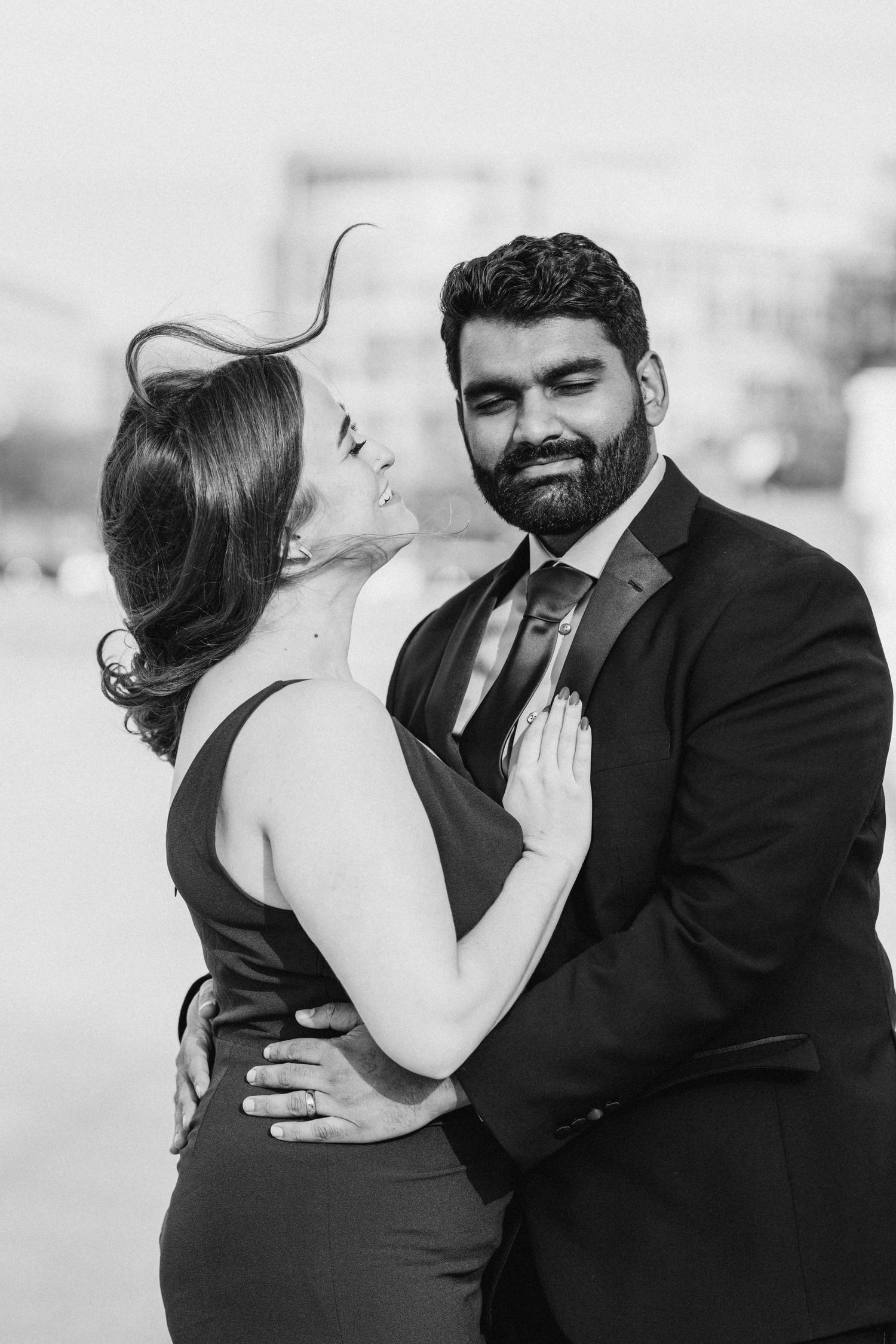 Washington DC Engagement Session Capitol Building Multiracial Couple
