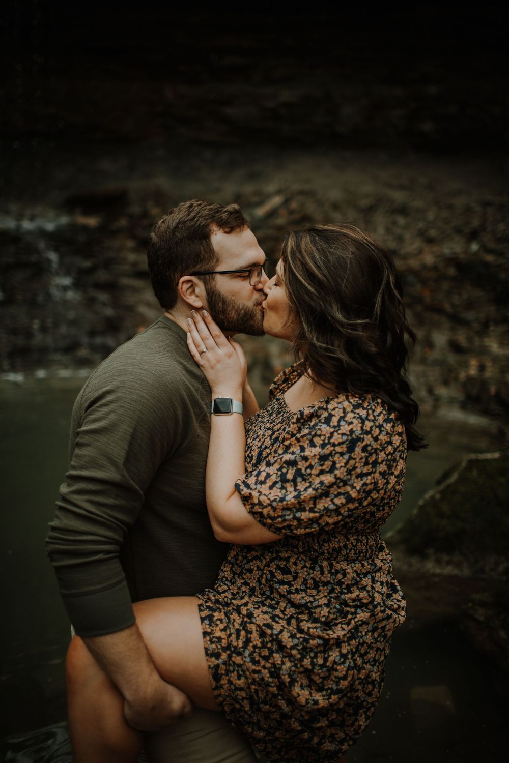 couple engagement shoot session moody near me central KY Kentucky Lexington wedding Louisville Clifty Falls Indiana