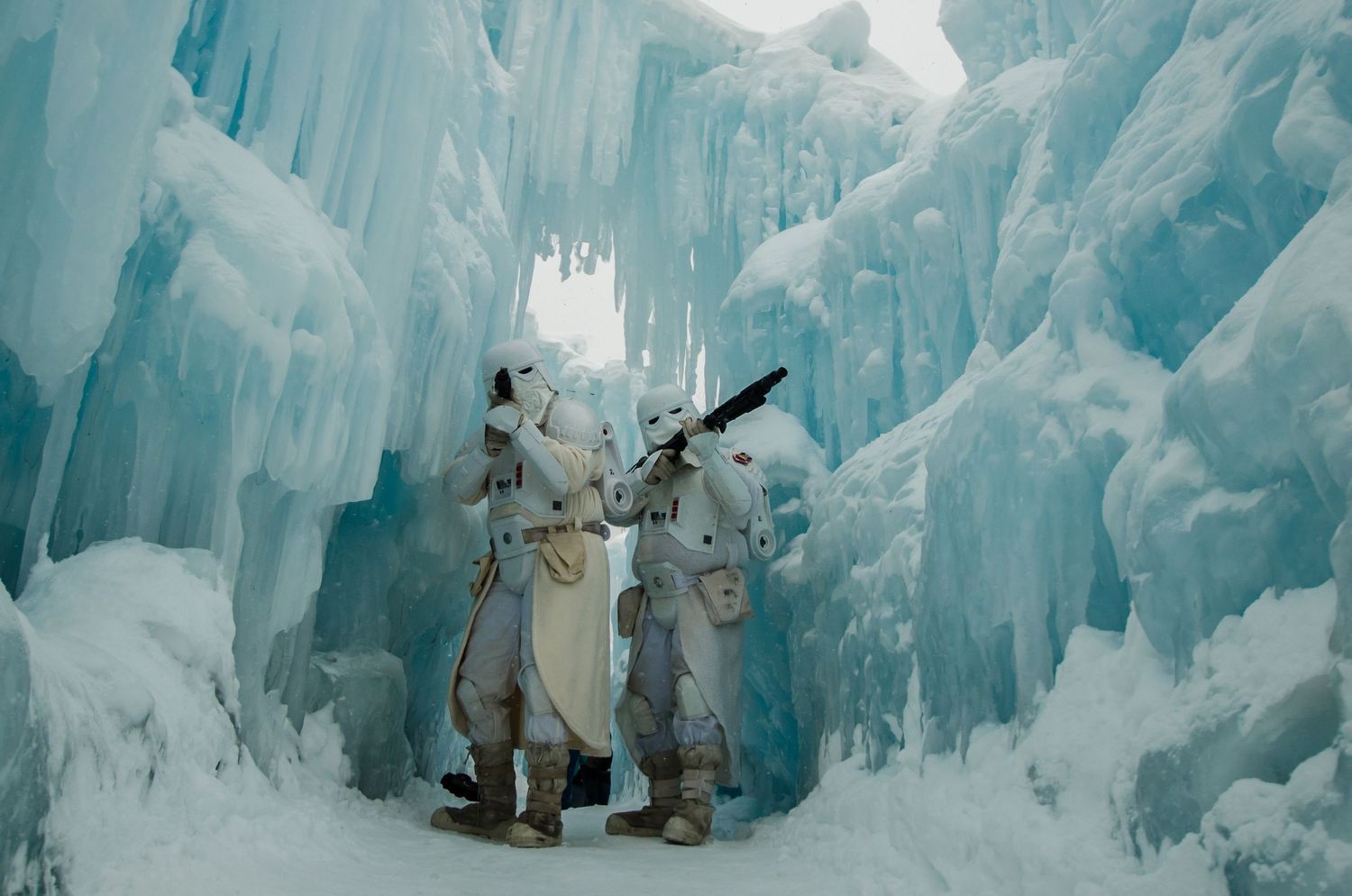 Star Wars Snow troopers in Colorado Ice Castles