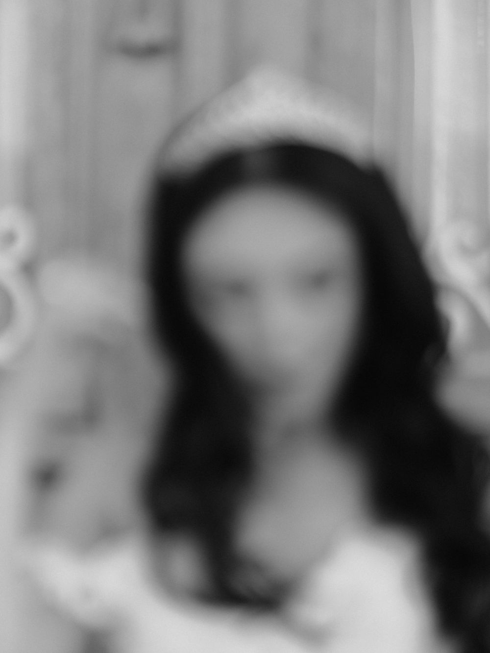 Destination wedding in Cyprus, Lefkara village. A black and white image of the bride