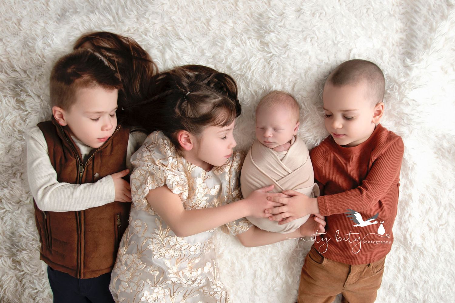 Amherst Newborn Photographer Baby Samuel Brothers & Sisters