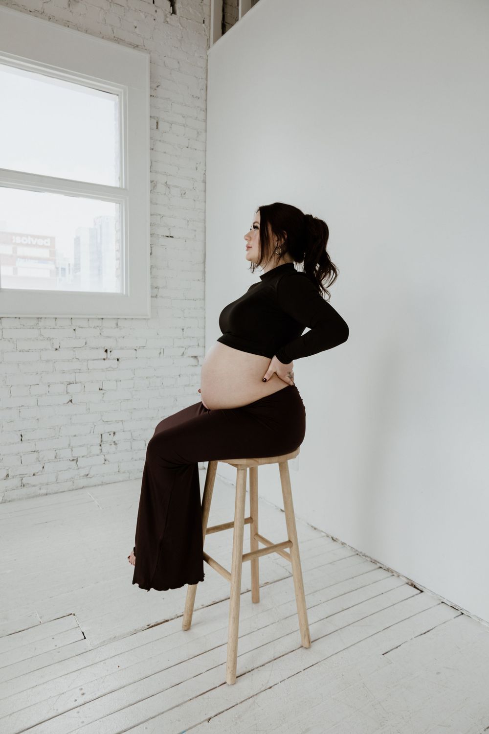 utah studio maternity couple photography