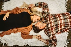 Happy couple enjoying romantic getaway in Connecticut