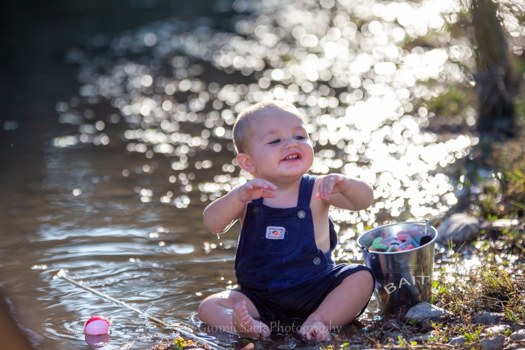 gunnii sack photography, amador county photographer, best photographer calaveras county, fishing photo shoot, one year