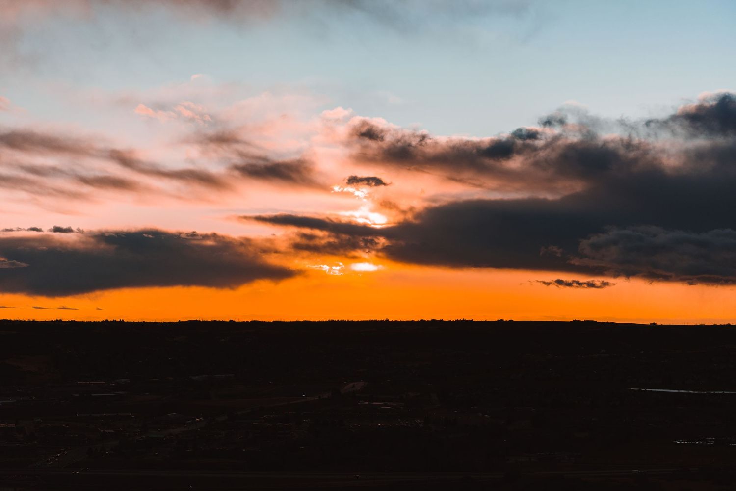 Sunrise over Castle Rock, CO
