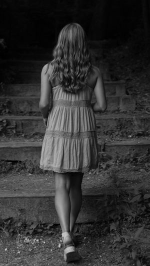 Black and White creative portraits photo of a young woman