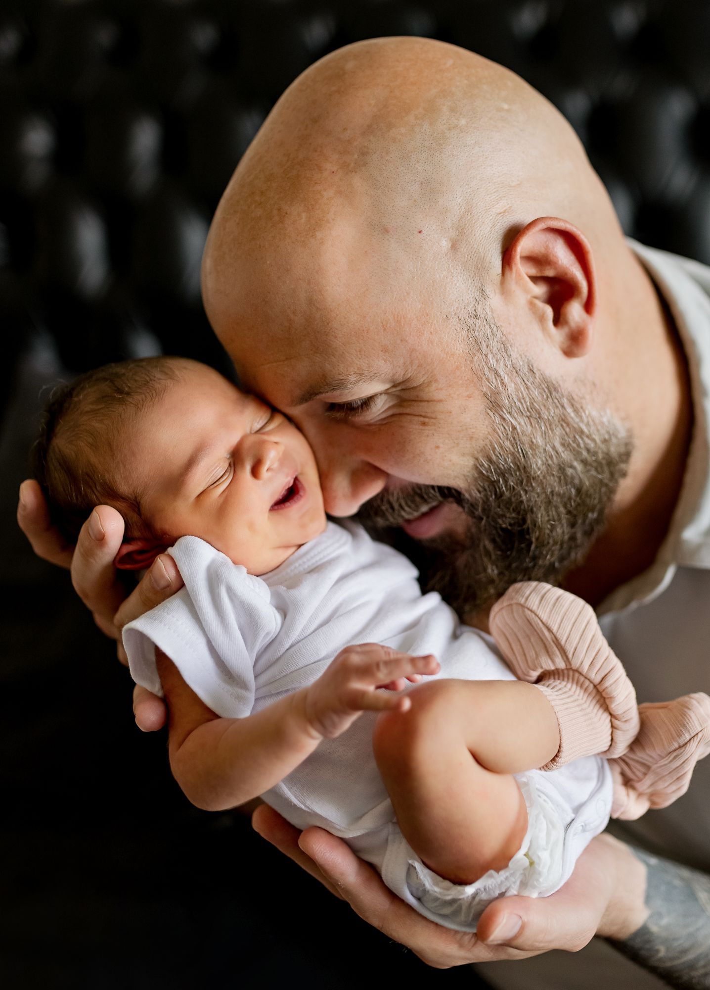 Dad holding newborn | Newborn Photos