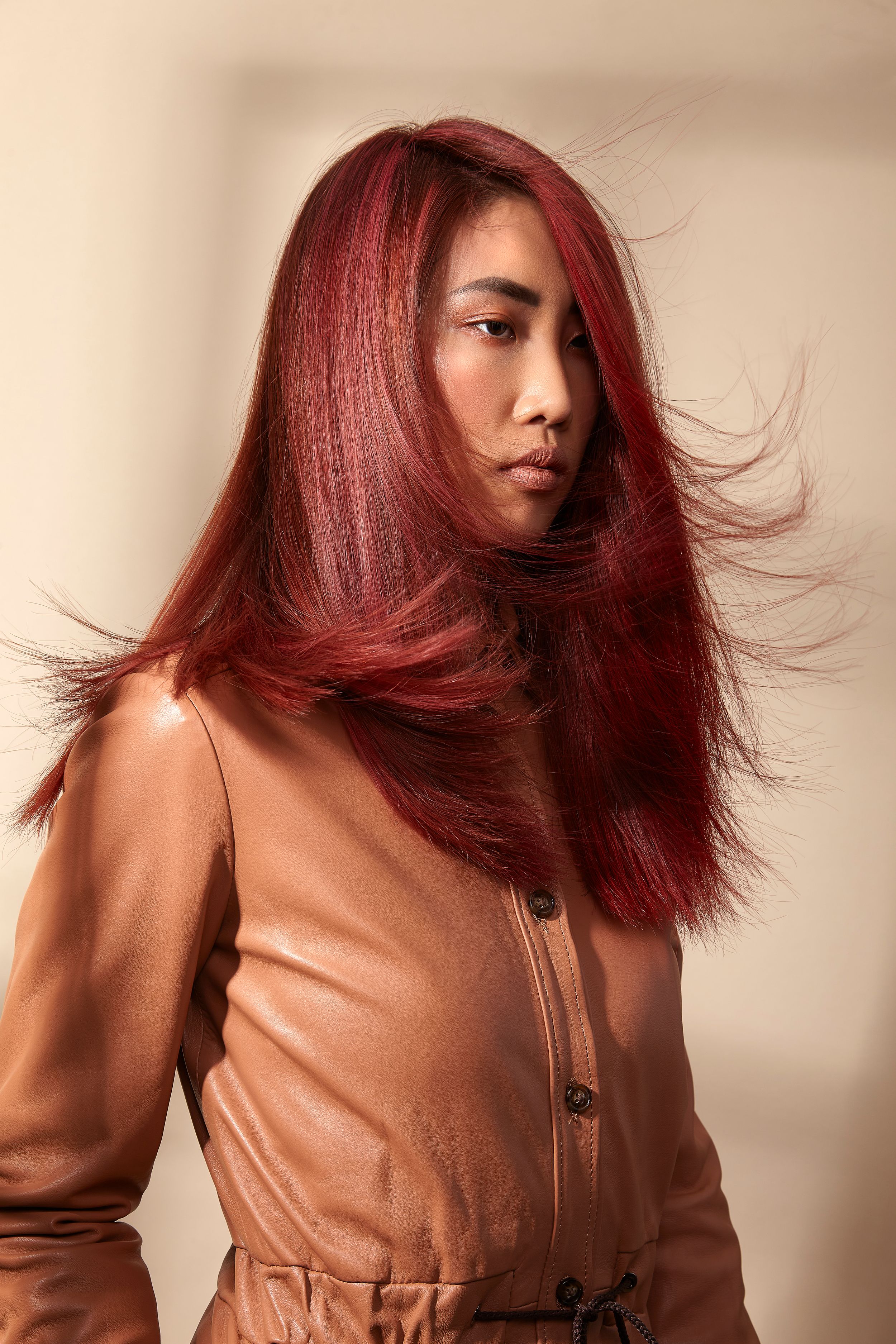 Long Layered Red Hair. Wella Colour