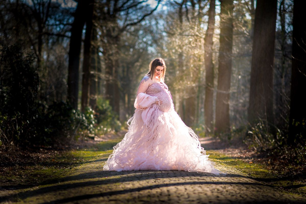 Een reportage van een mama in tulle rok in het winterzonnetje