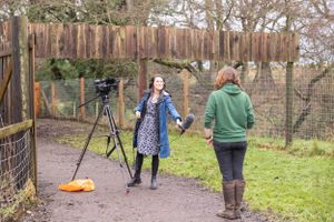 Television interview for Maxine from Northumberland Zoo.  Photo by Casual Captures Wedding Photography