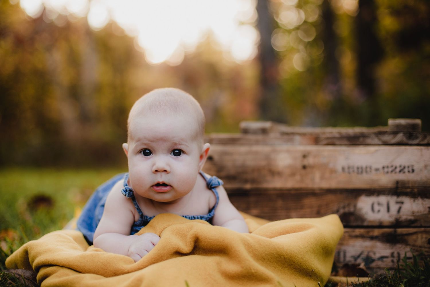Rustic, country, casual baby photo