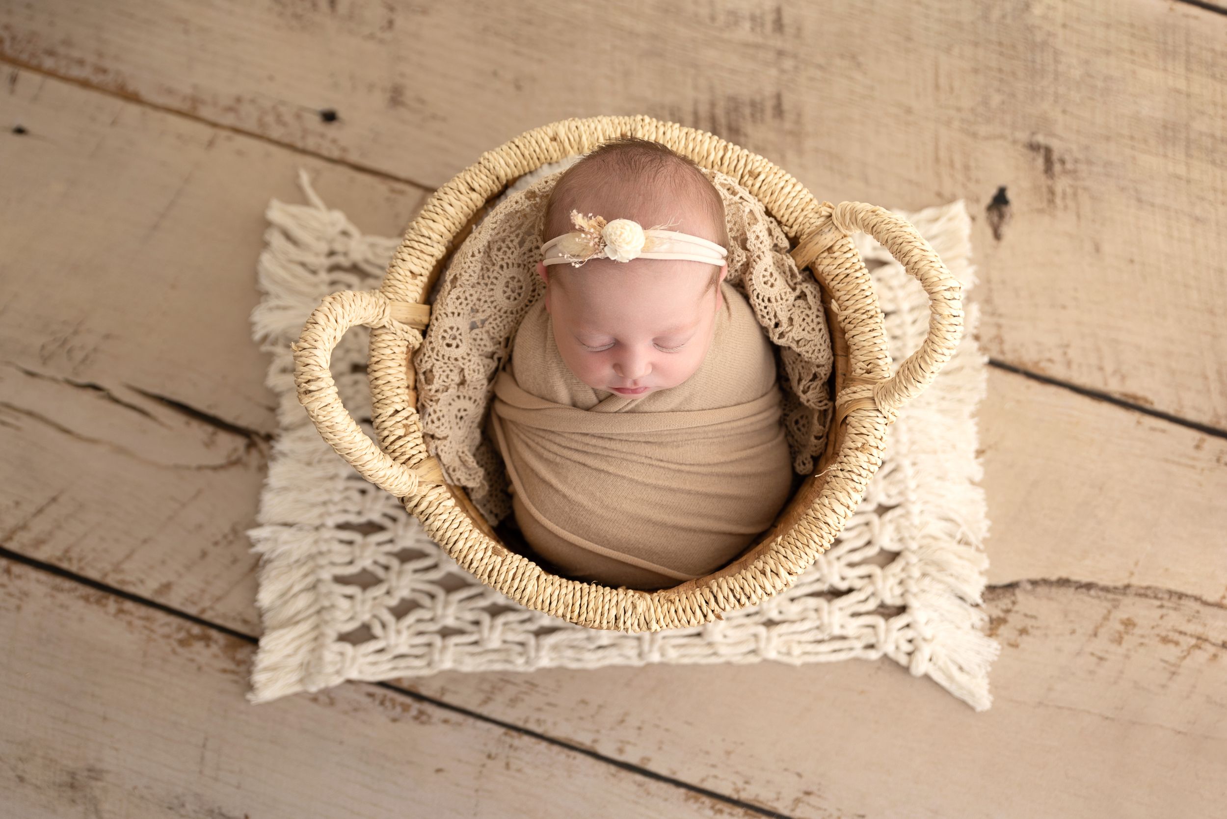 Newborn baby girl boho