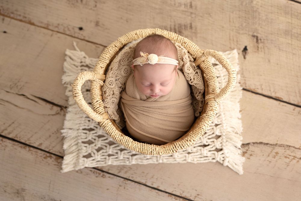 Newborn baby girl boho