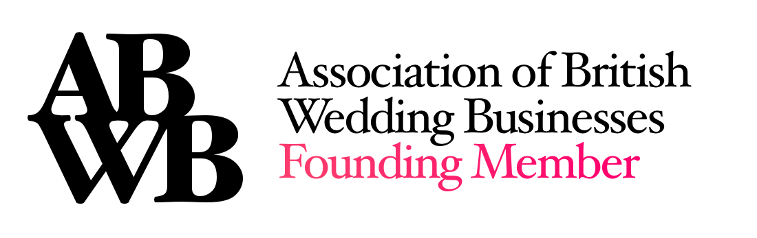 Black and pink logo for Association of British Wedding Businesses Founding Member.