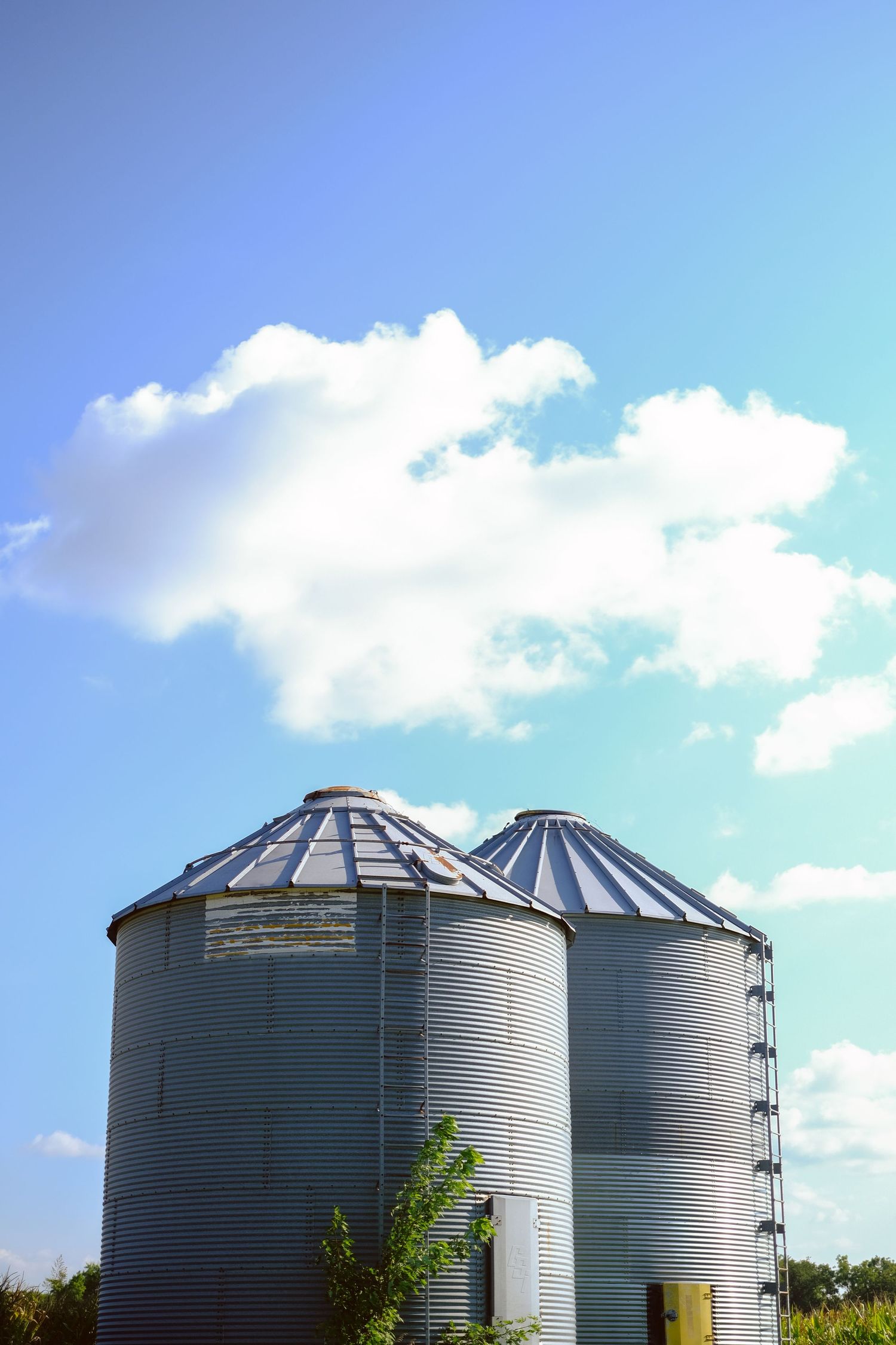 Two Grain Silos