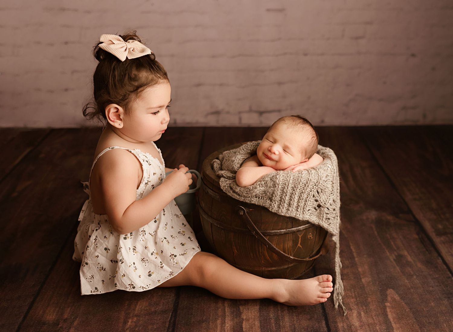 newborn baby boy with big sister, newborn photography in Moreno Valley ca