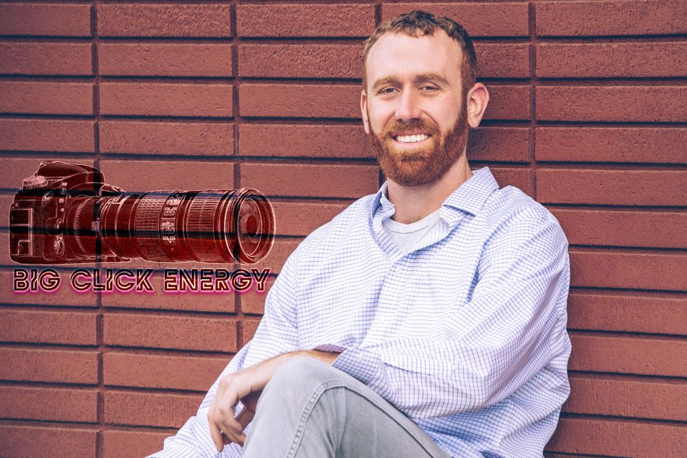 Man with ginger hair, wearing a casual button-down, posing for a dating-themed shoot in Phoenix, AZ.