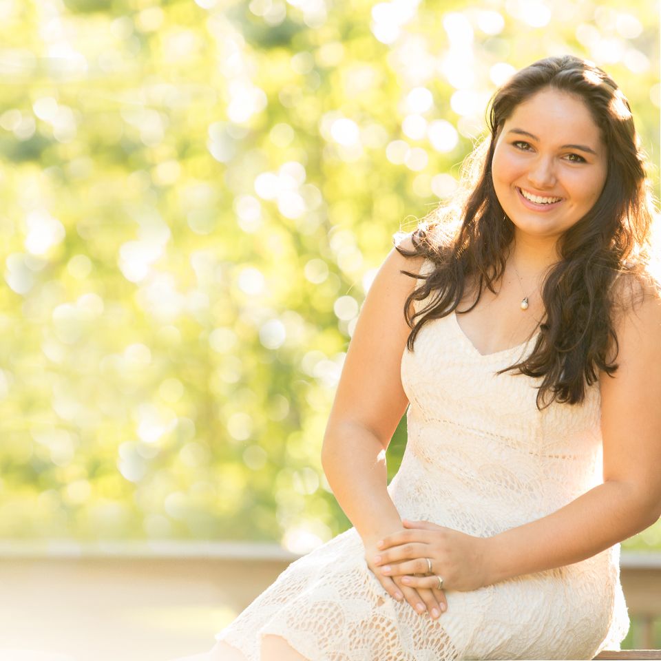 Light and sunny high school senior portraits