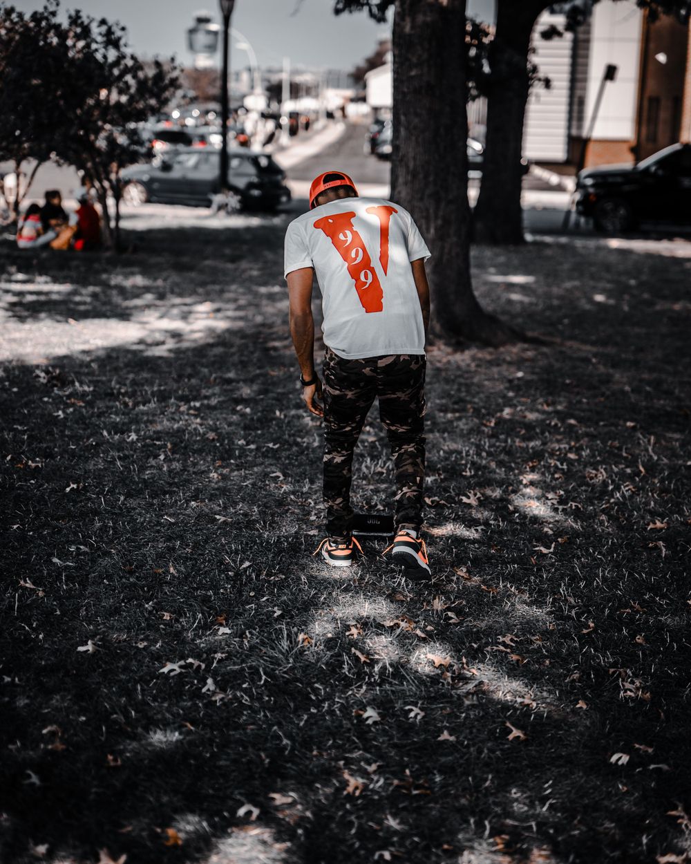 Street portrait of man in vlone shirt — creative editorial by Timoy B Photography in New York.