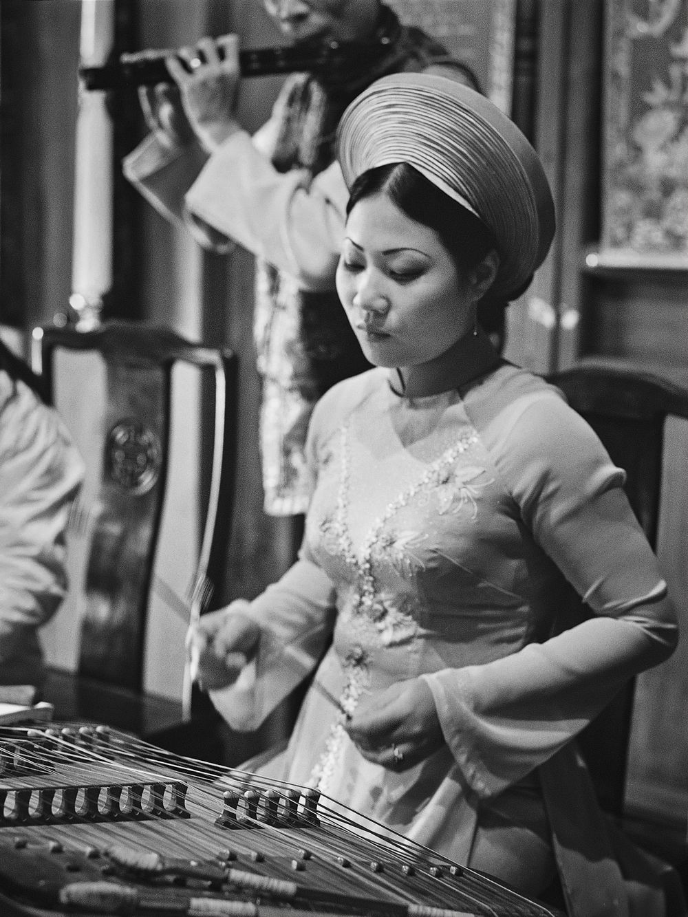 Musician at Temple of Literature, Hanoi by Adam West Photo