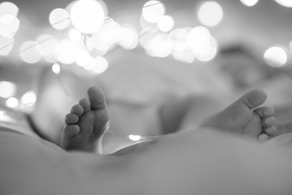 Newborn feet.