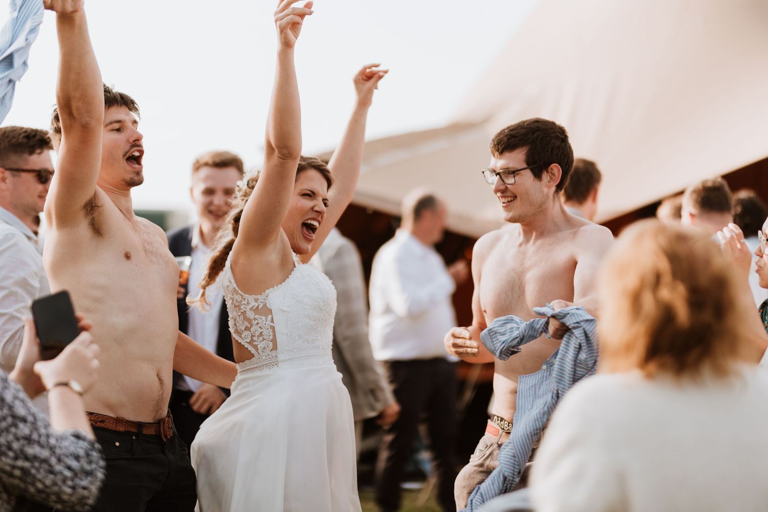 Outdoor dance floor at Stanford Farm, Shropshire