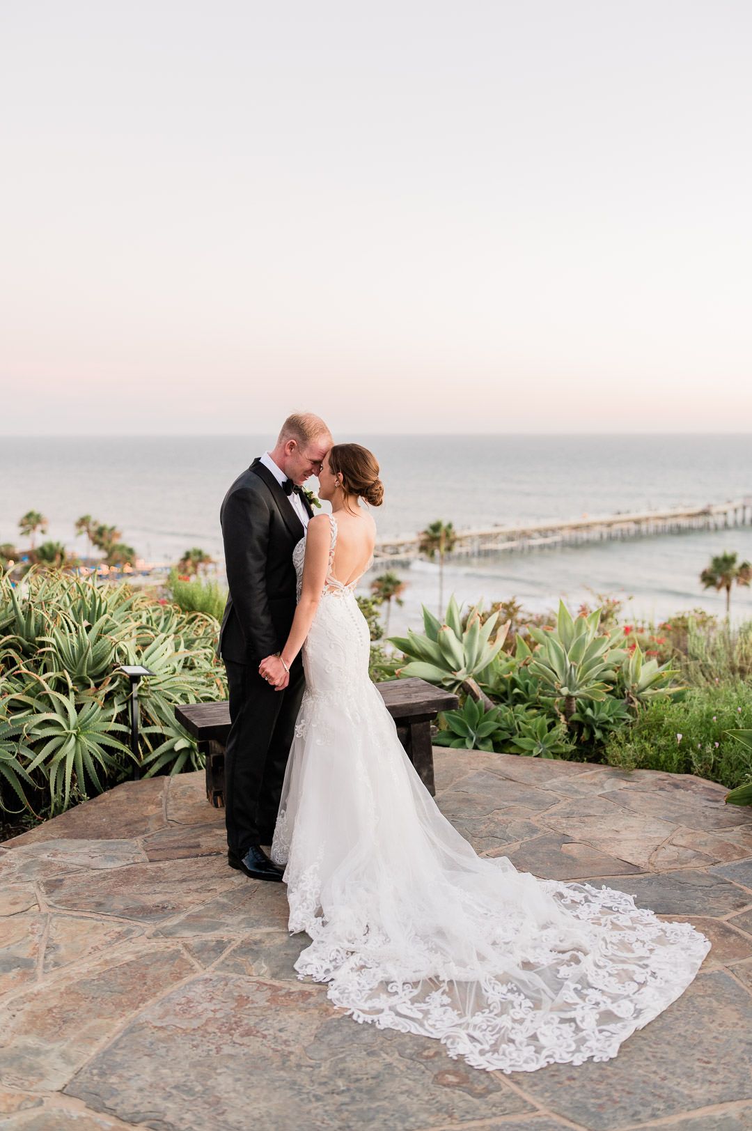 Wedding photos at Casa Romantica Wedding venue taken by Southern California Wedding photographer