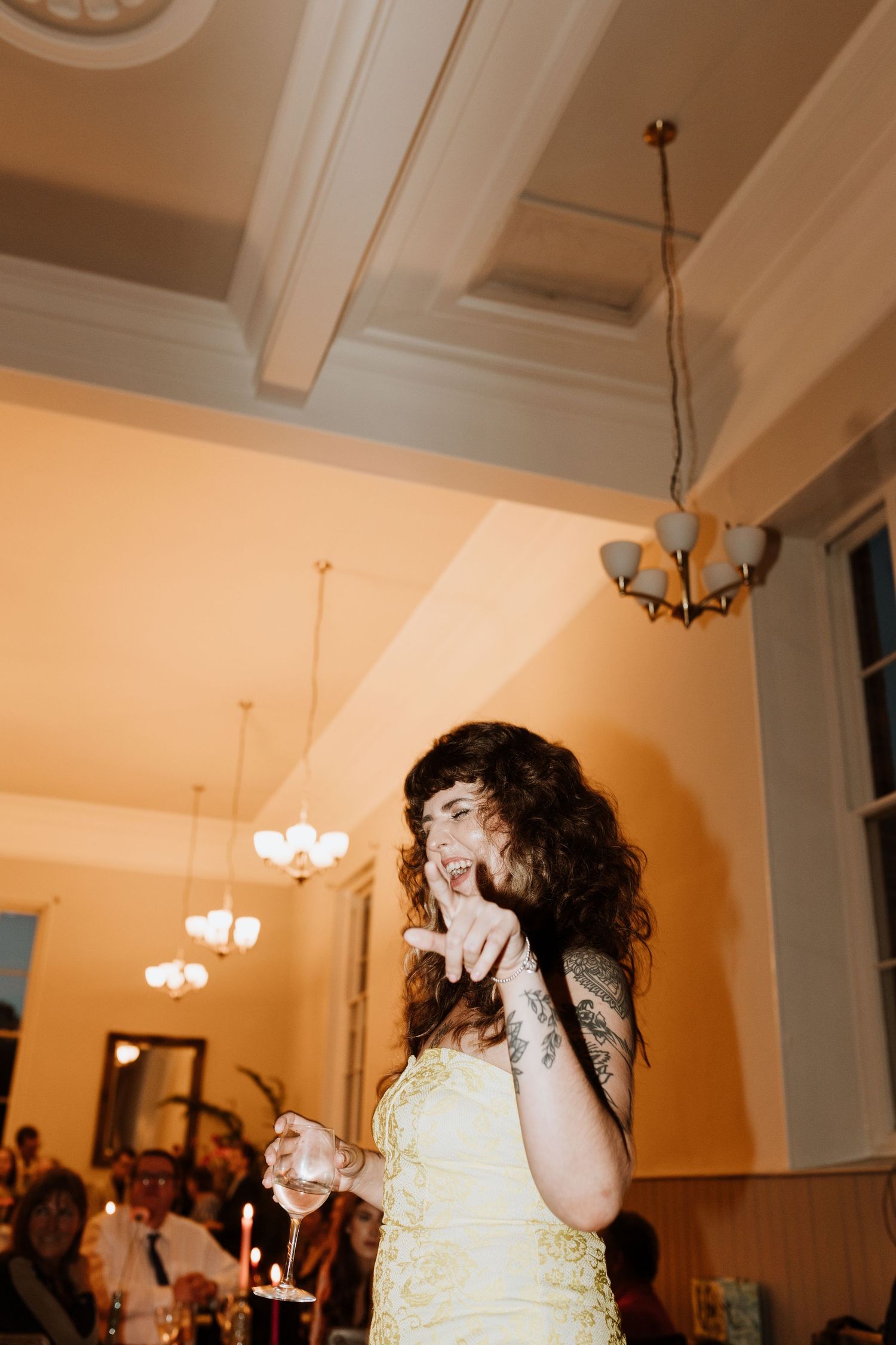 Candid wedding reception party shropshire photography