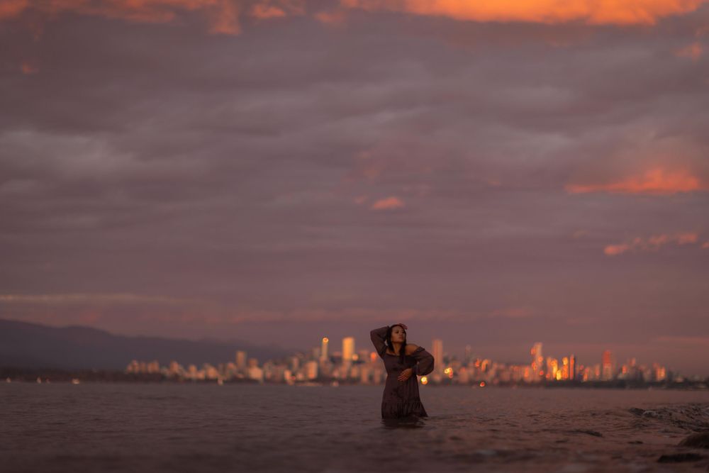 Rianna Talento portrait shoot Sunset Beach, Vancouver