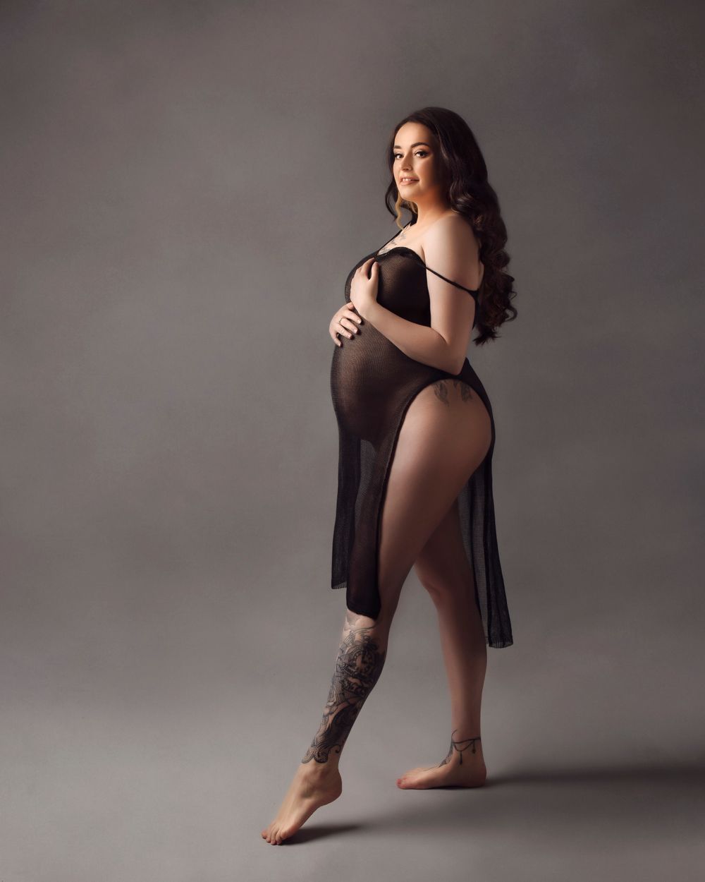 Maternity sexy mum to be portrait photo